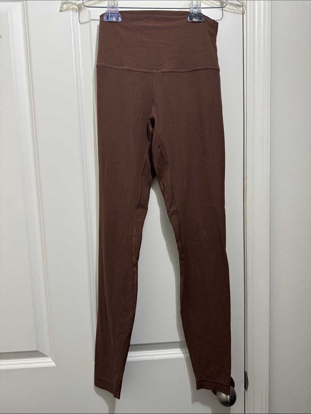 lululemon athletica Brown High-Rise Ribbed Leggings